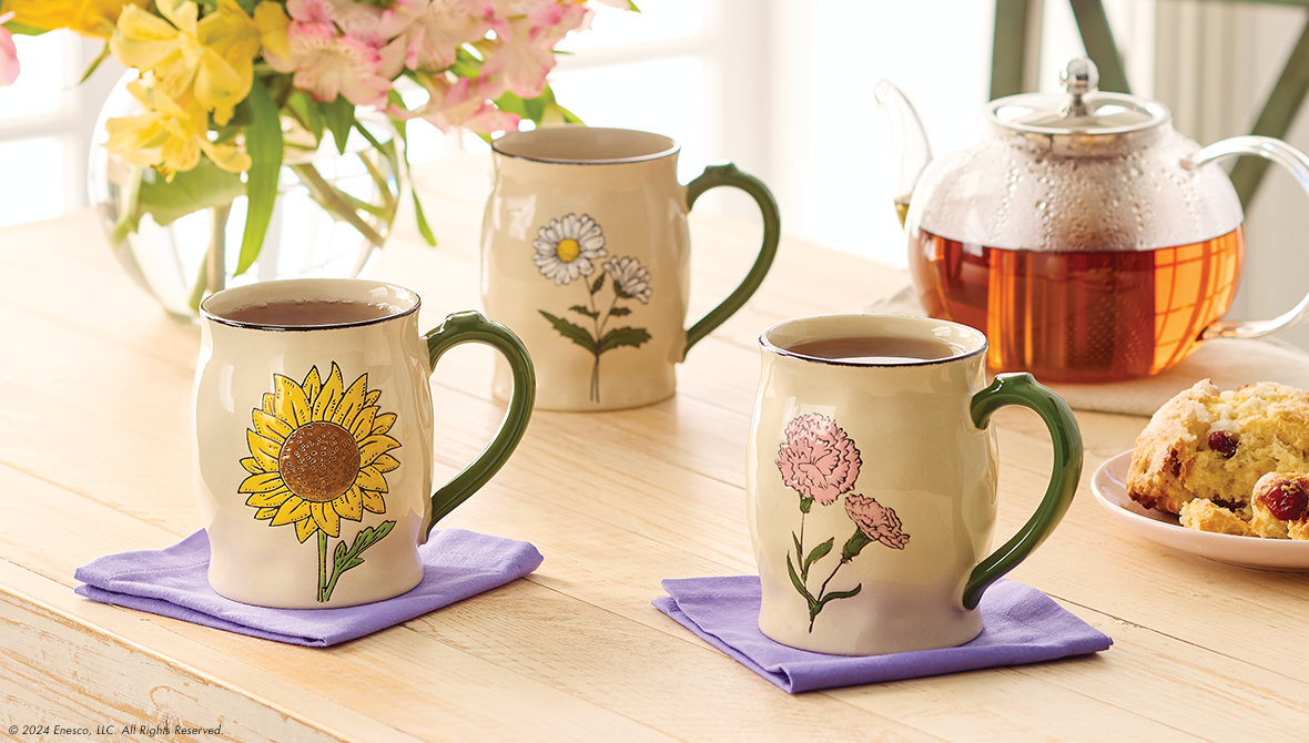 Our Name is Mud Flower Mugs