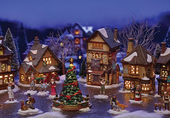 Dickens Village Lit buildings