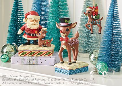 Rudolph the Red Nosed Reindeer Figurines 