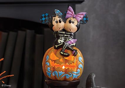 Mickey and Minnie Halloween figurine 