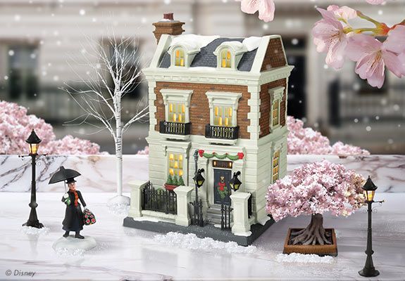 Dickens Village lit building 