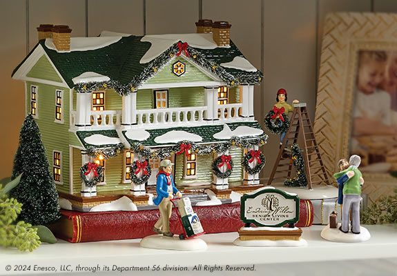 Snow Village Lit building