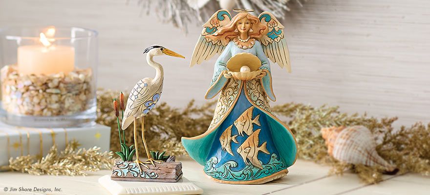 Jim Shore Bird and Angel Figurine