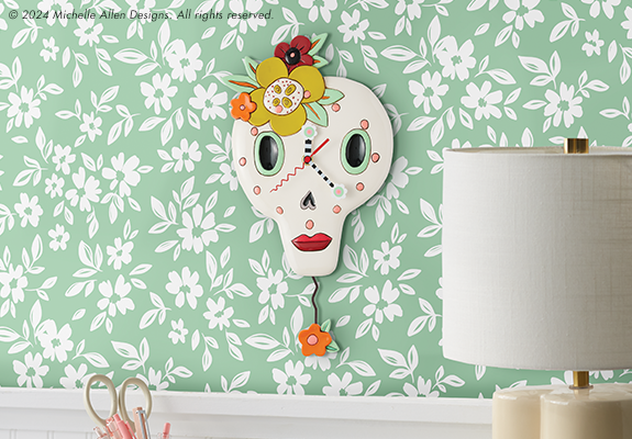Allen Designs Skull Clock 