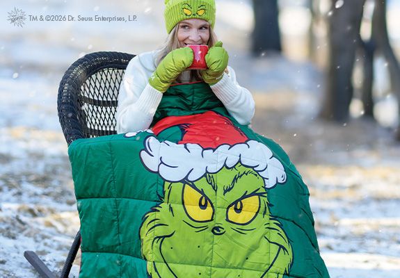 Snowpinions Grinch blanket 
