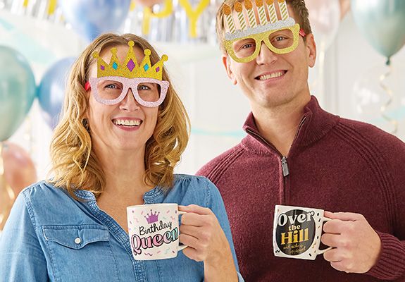 Our Name is Mud birthday mugs 