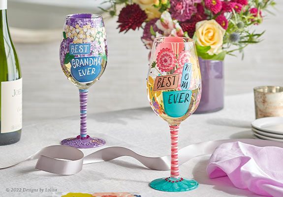 Mother's Day Wine Glasses