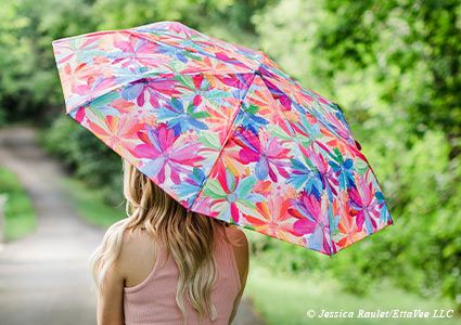 EttaVee Floral Umbrella 