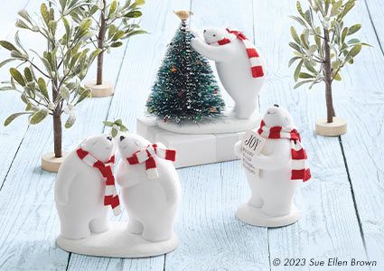 Sue Ellen Brown Bear Ornaments 