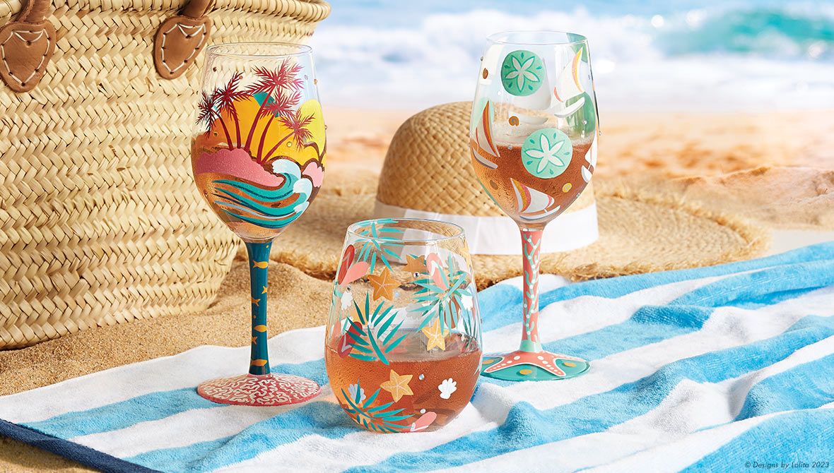 Lilo and Stitch painted wine glass, Disney painted wine glass