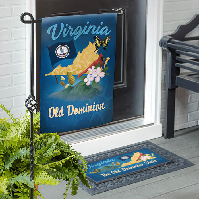 Order a personalized state flag or mat designed specifically for your retail location.