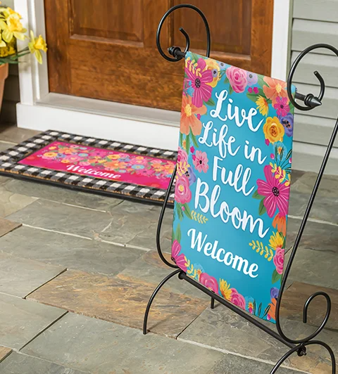 Personalized flag and doormat sets