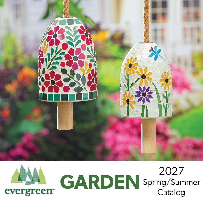 Garden catalog card featuring handing bells/chimes