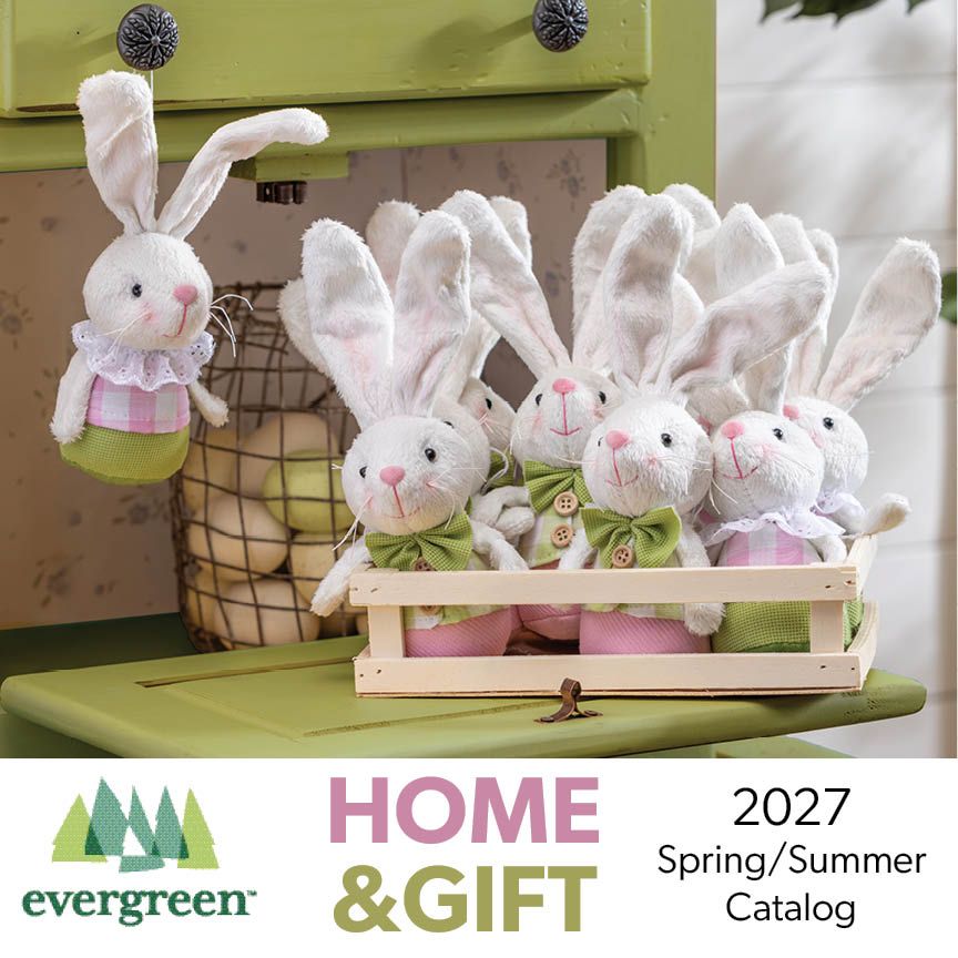 Home catalog card featuring collection of bunny products