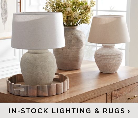 In-Stock Lighting & Rugs