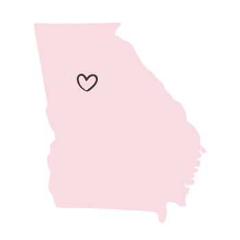 Atlanta, Georgia State with heart Gift Market