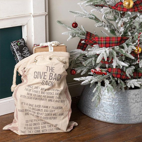 Primitives By Kathy The Give Back Sack Merry Christmas Santa Sack
