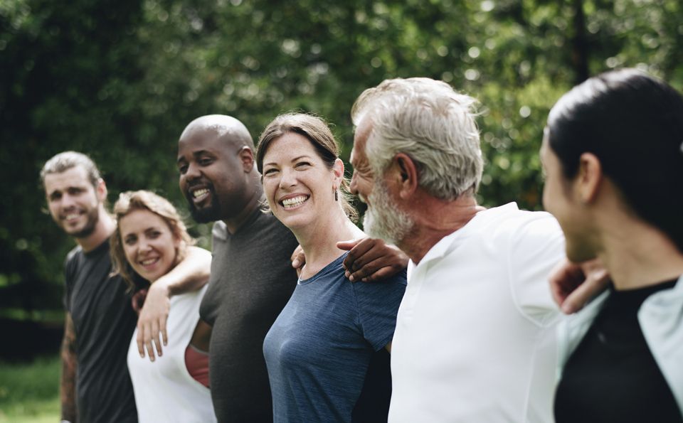 group of people having fun