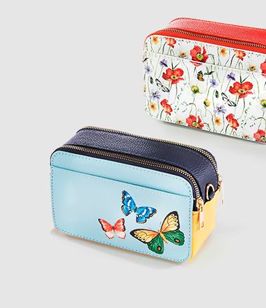 Two makeup bags with Spring motifs