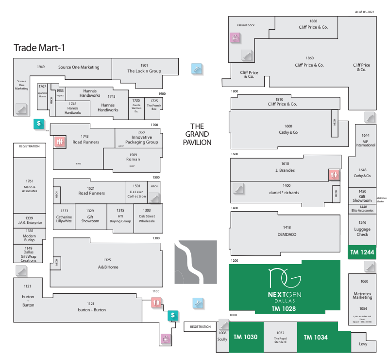 NextGen Dallas first floor map