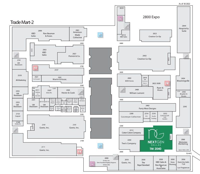 NextGen Dallas second floor map