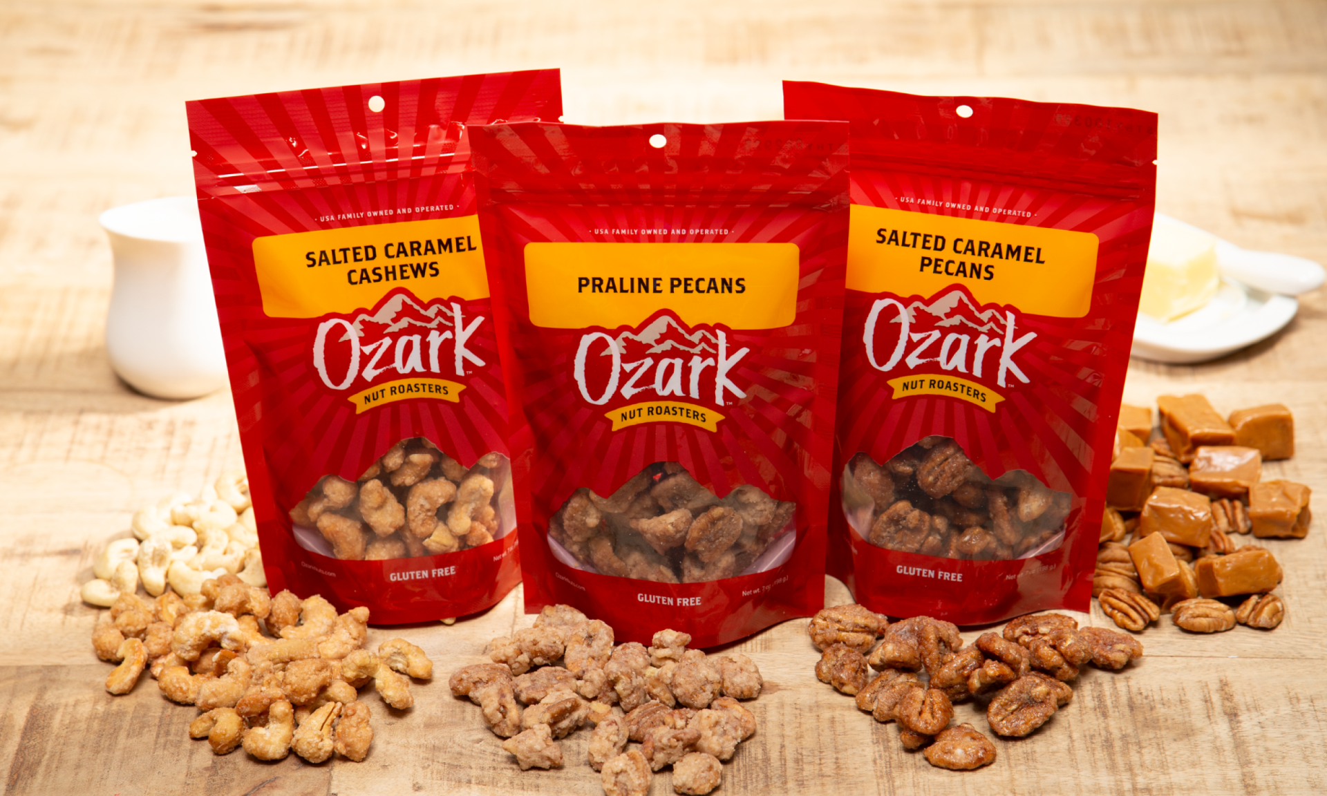 Three Ozark Nut Packages