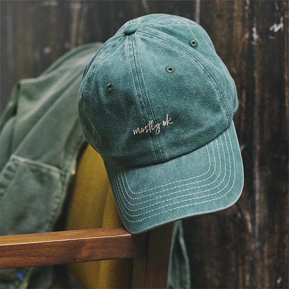 mostly ok Green Baseball Cap