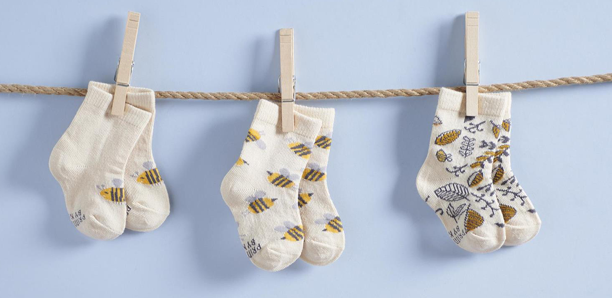 Bee baby socks