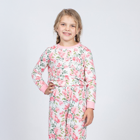 Kids floral pajamas