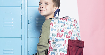 Boy with a backpack
