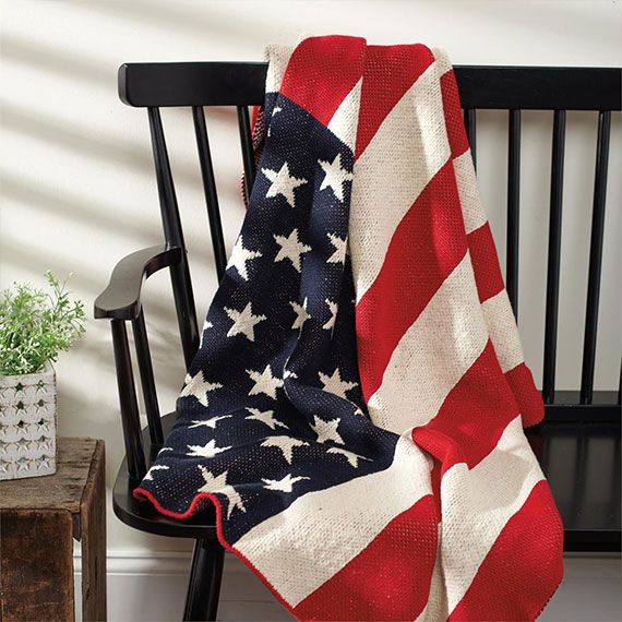 Primitives By Kathy Americana Throw Blanket