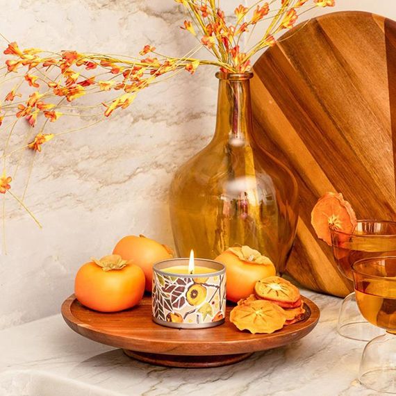 Greenleaf Harvest Gold Tin Candle